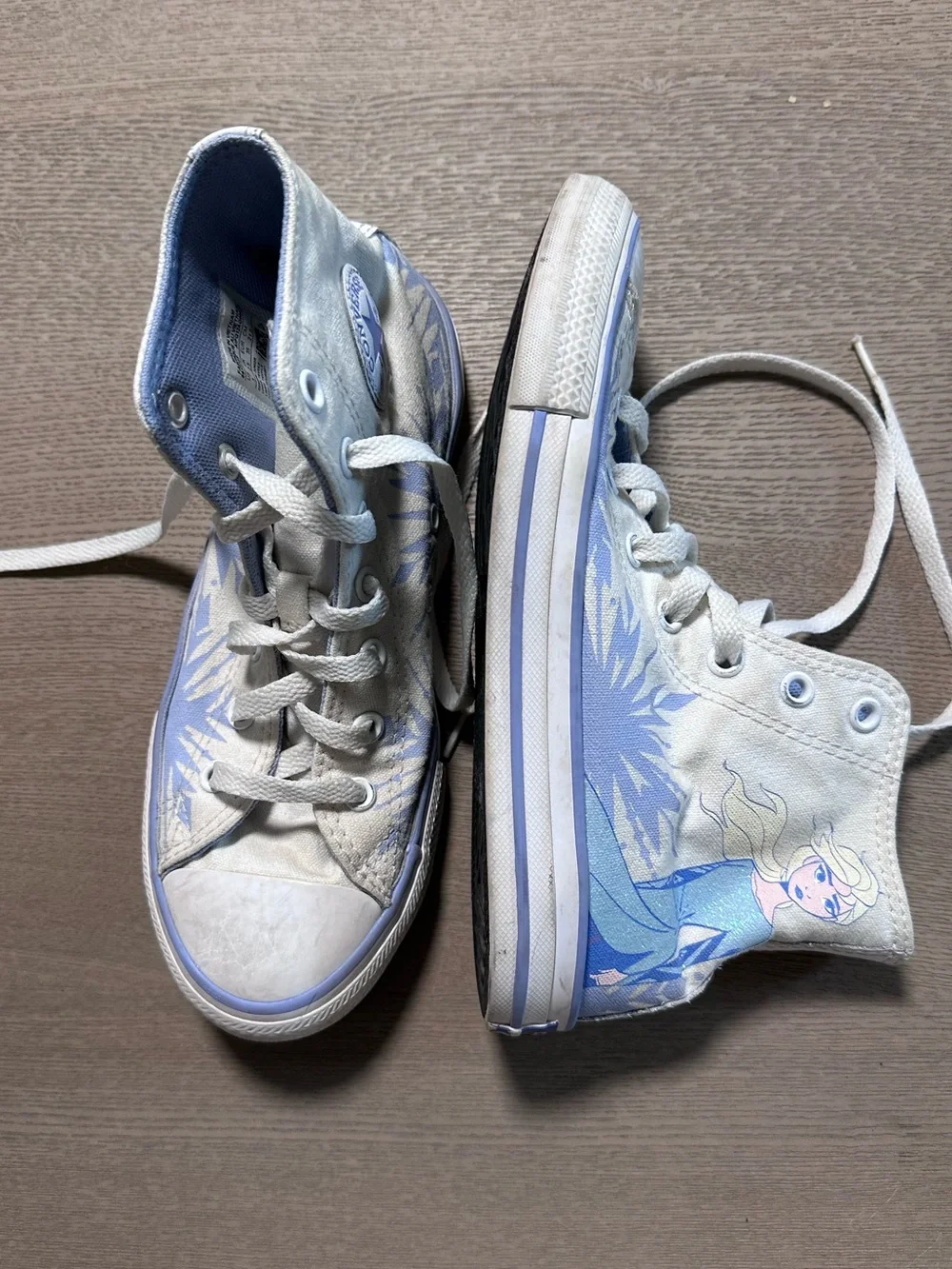 Light Blue Girls' High-Top converse